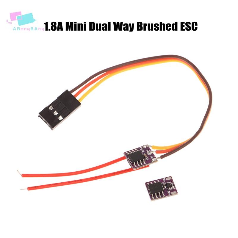 Abongbanghn 1S 1.8A Dual Way Escovado ESC Controlador De Velocidade Eletrônico Copo Oco Motor Para DIY RC Modelo Carro A