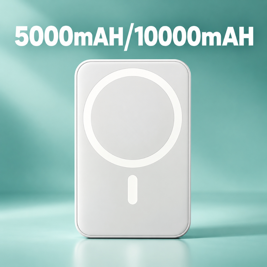 Power Bank Magnético 5000mAh 10000mAh Carregador Portátil Sem Fio Indução Qi
