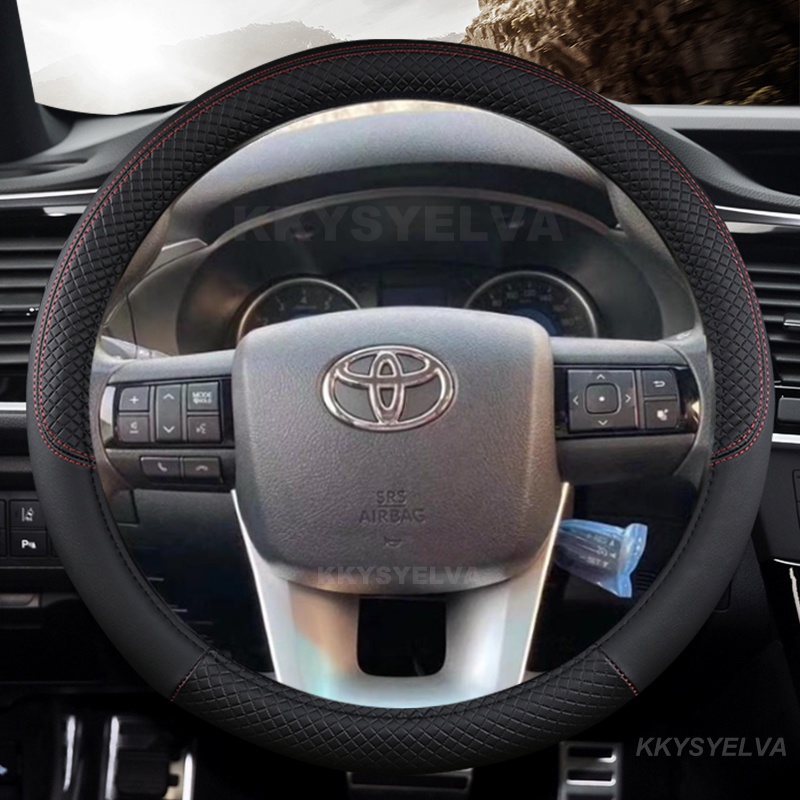 Capa De Couro De Microfibra Para Volante De Carro , Toyota Fortuner 2016-2019 2021 2022 Hilux 2015-2019 2020 2022 , Aces