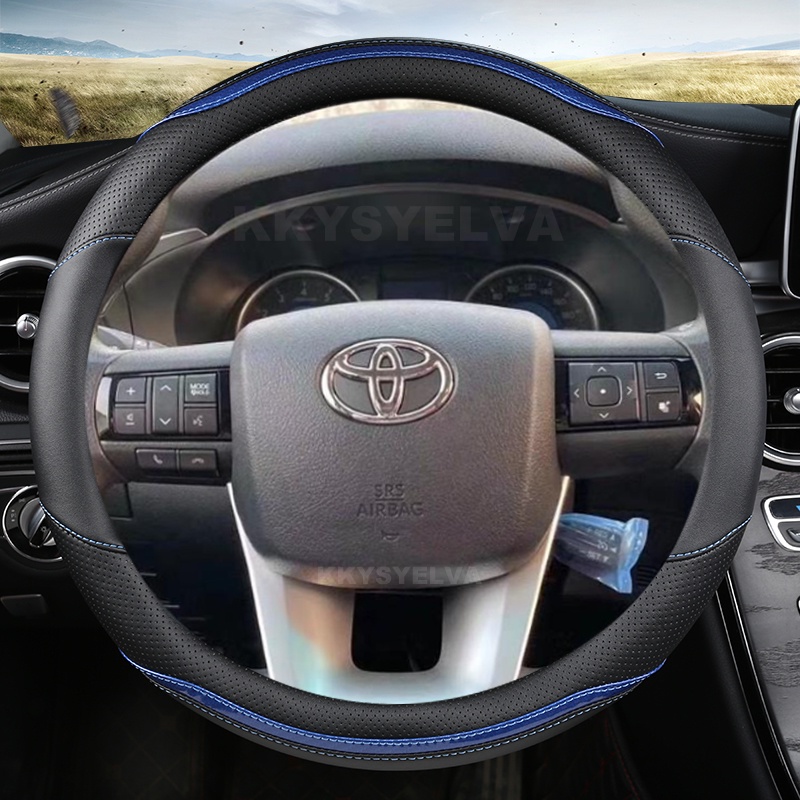 Capa De Couro Para Volante De Carro , Acessórios Toyota Fortuner 2016-2019 Hilux 2015-2020