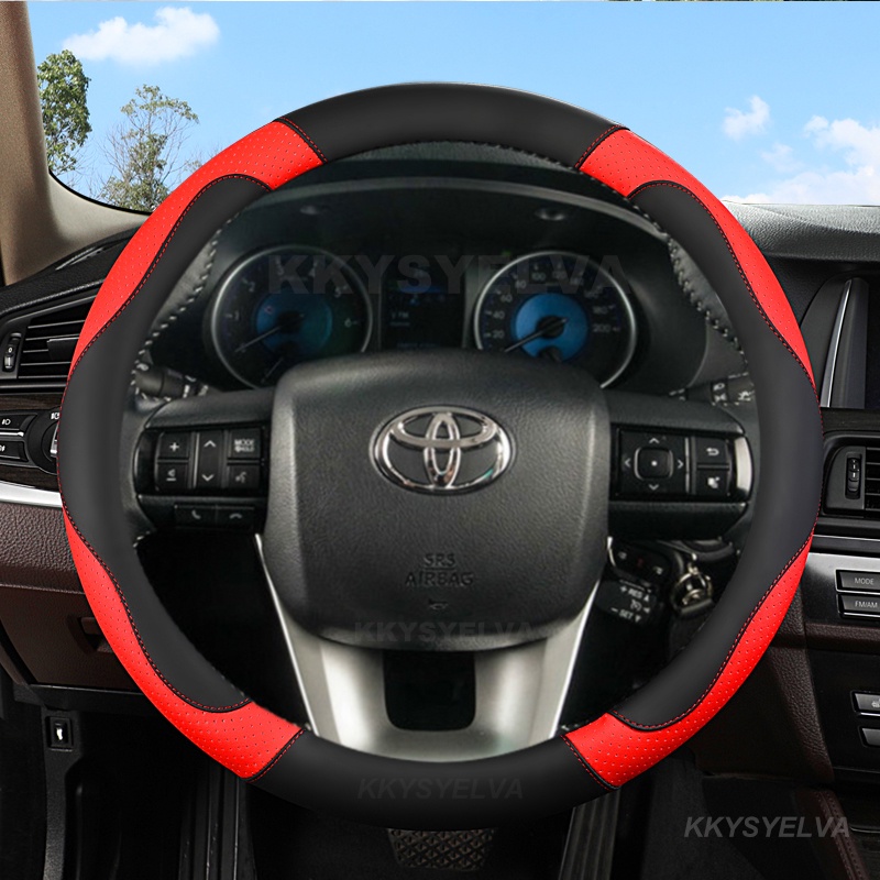 Capa De Couro De Microfibra Para Volante De Carro , Toyota Fortuner 2016-2019 2021 2022 Hilux 2015-2019 2020 2022 , Aces