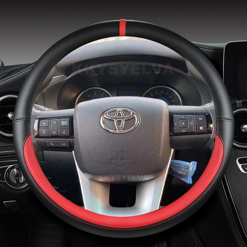 Capa De Couro Para Volante De Carro , Acessórios Toyota Fortuner 2016-2019 Hilux 2015-2020
