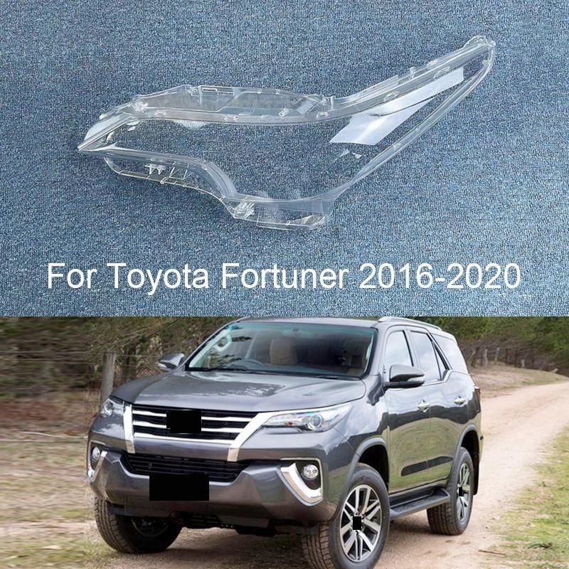 Para Toyota Fortuner 2016-2020 LED Frente Farol Capa Transparente Máscara Sombra Da Lâmpada Lente Escudo Peças De Reposi