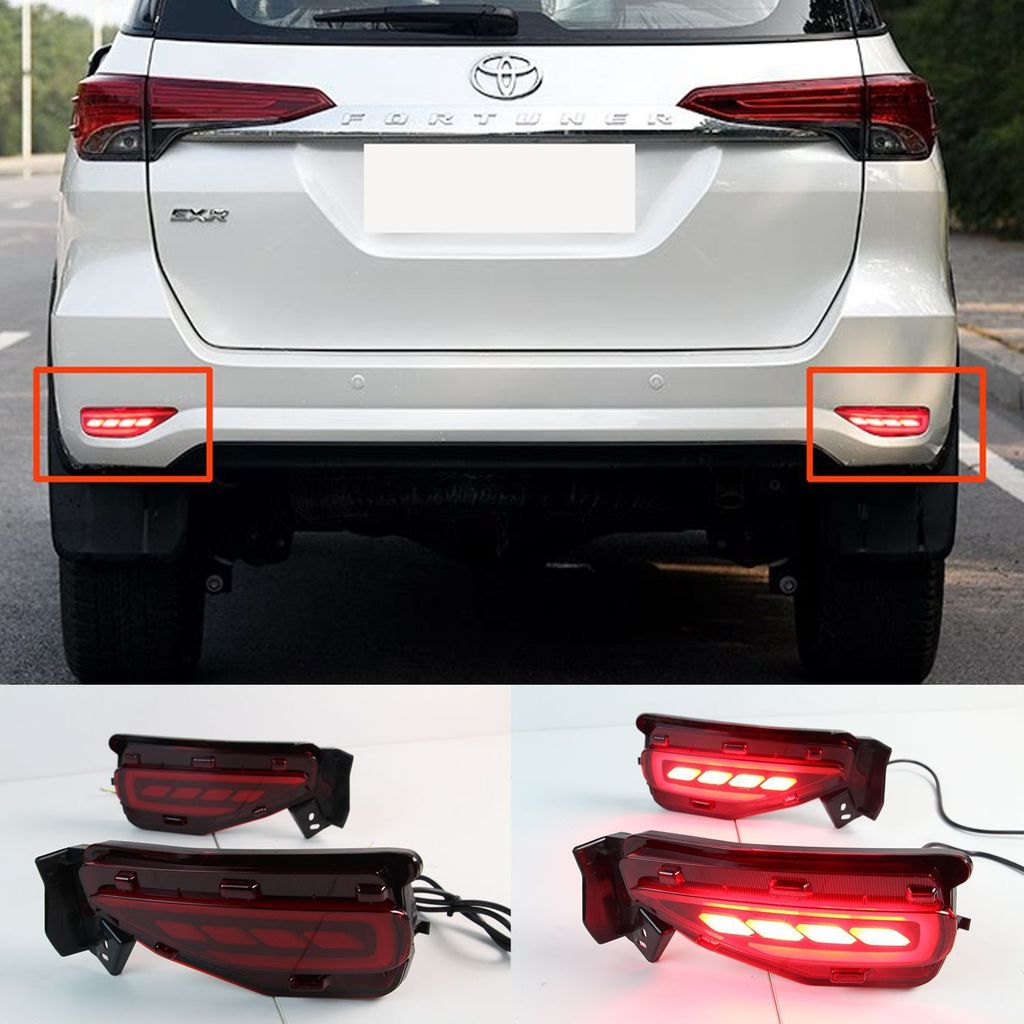 Para Toyota Fortuner 2016-2018 LED Luz De-Choque Traseiro