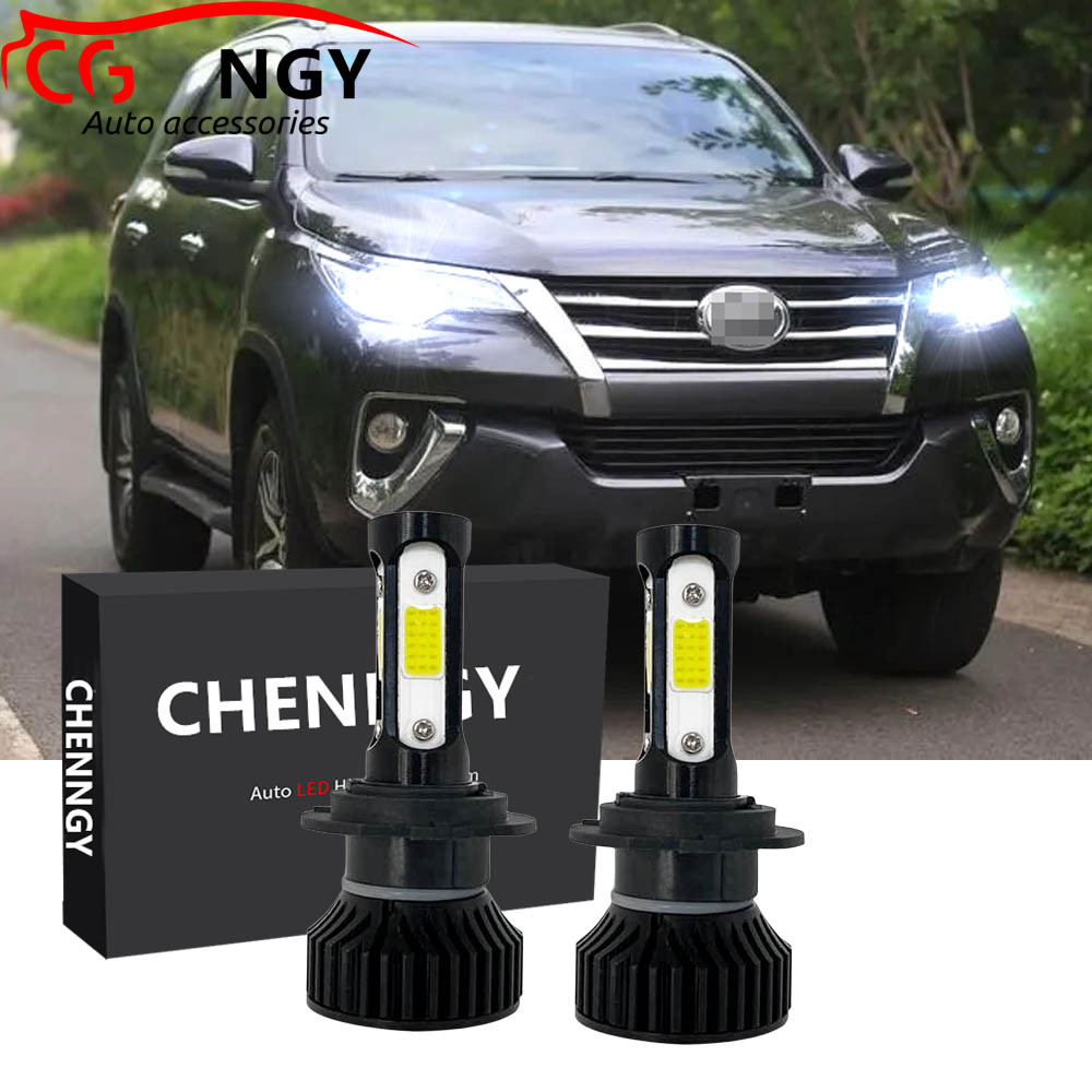 Para TOYOTA FORTUNER Ano 2016 2017 2018-2021 Farol Dianteiro Do Carro Lâmpadas BHLamp-V4 6000K Kit De LED Substituir Hal