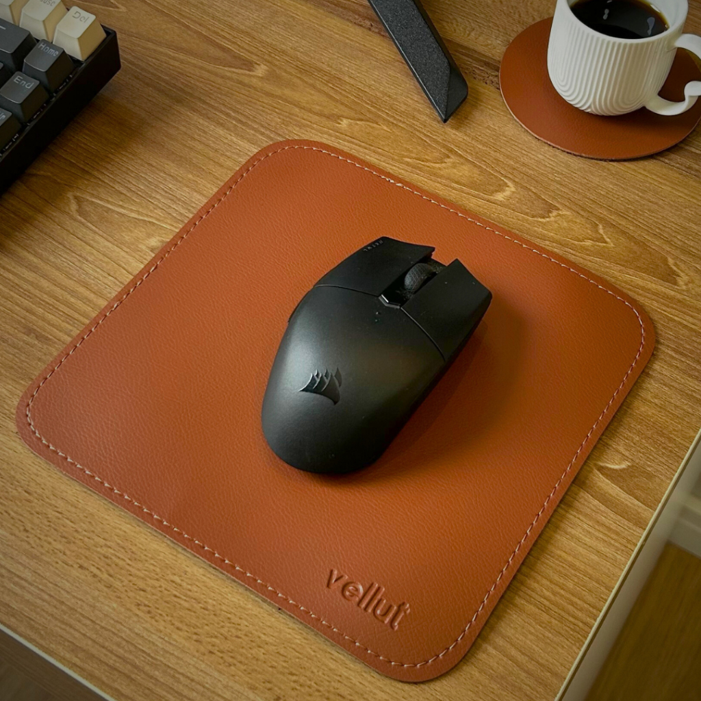 Kit 25 Atacado Mouse Pad Premium - Couro Ecológico 20x20