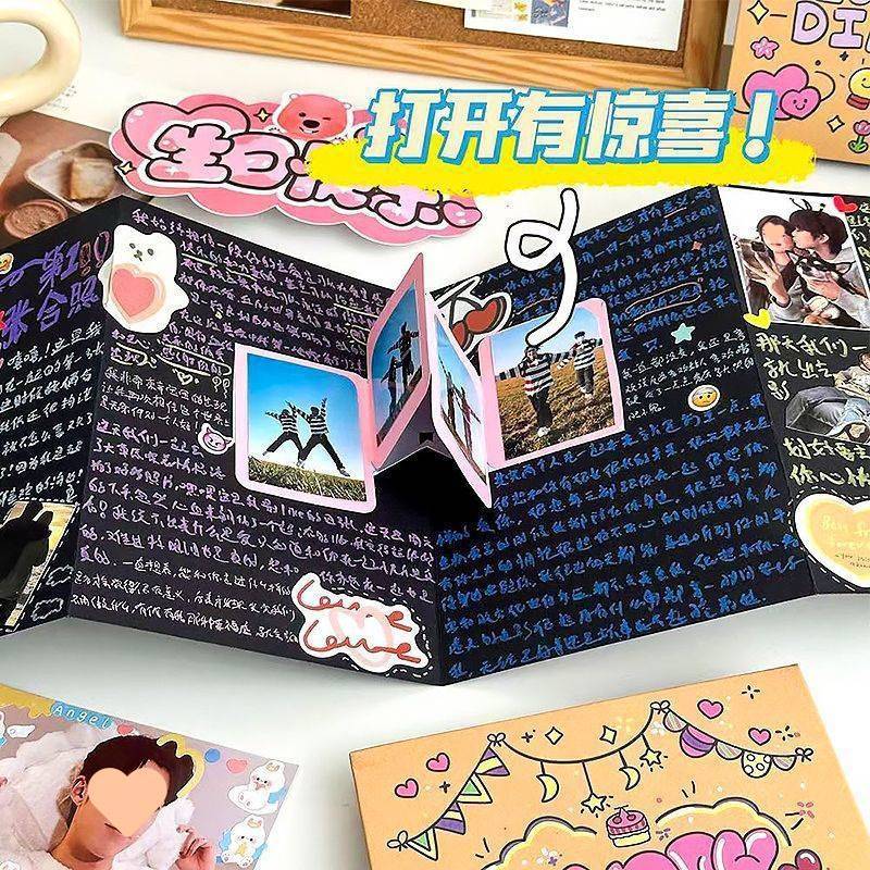 Presente edição Deluxe tridimensional presente de aniversário casal órgão livro dobrável Retro órgão caseiro crianças má