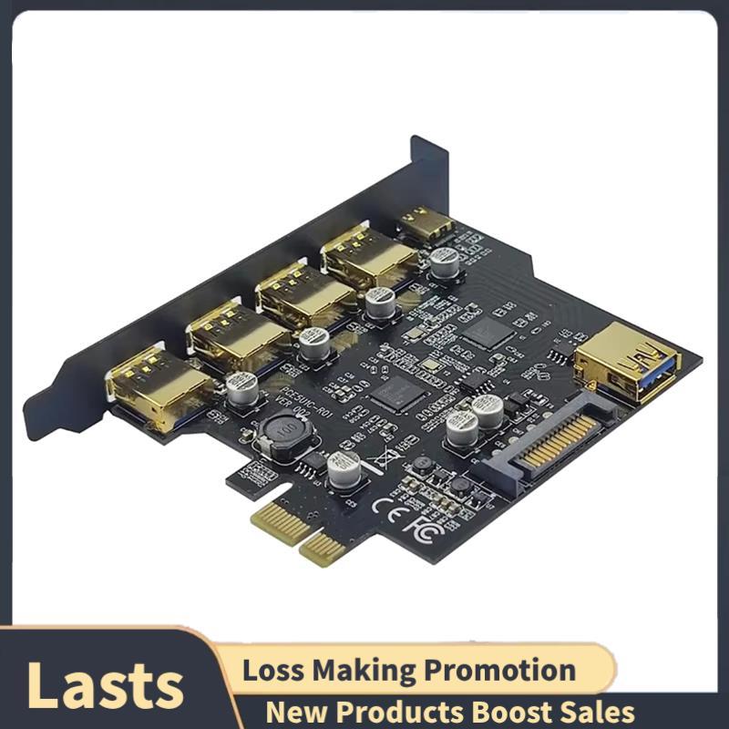 Placa De Expansão USB 3.2 PCIE 1X Para TYPE-C Gen1 Adaptador Multiplicador USB3.2 PCI E Controlador 5Gbps