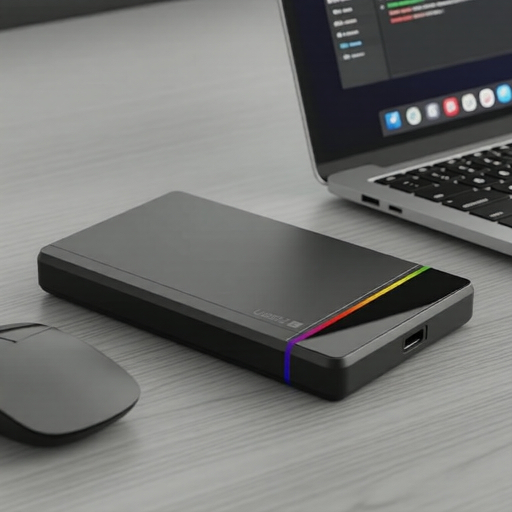 2026 2.5'' RGB Livre de Ferramentas USB 3.2 5Gbps Caixa Portátil de HD Externo Tipo-C para Laptop/Celular