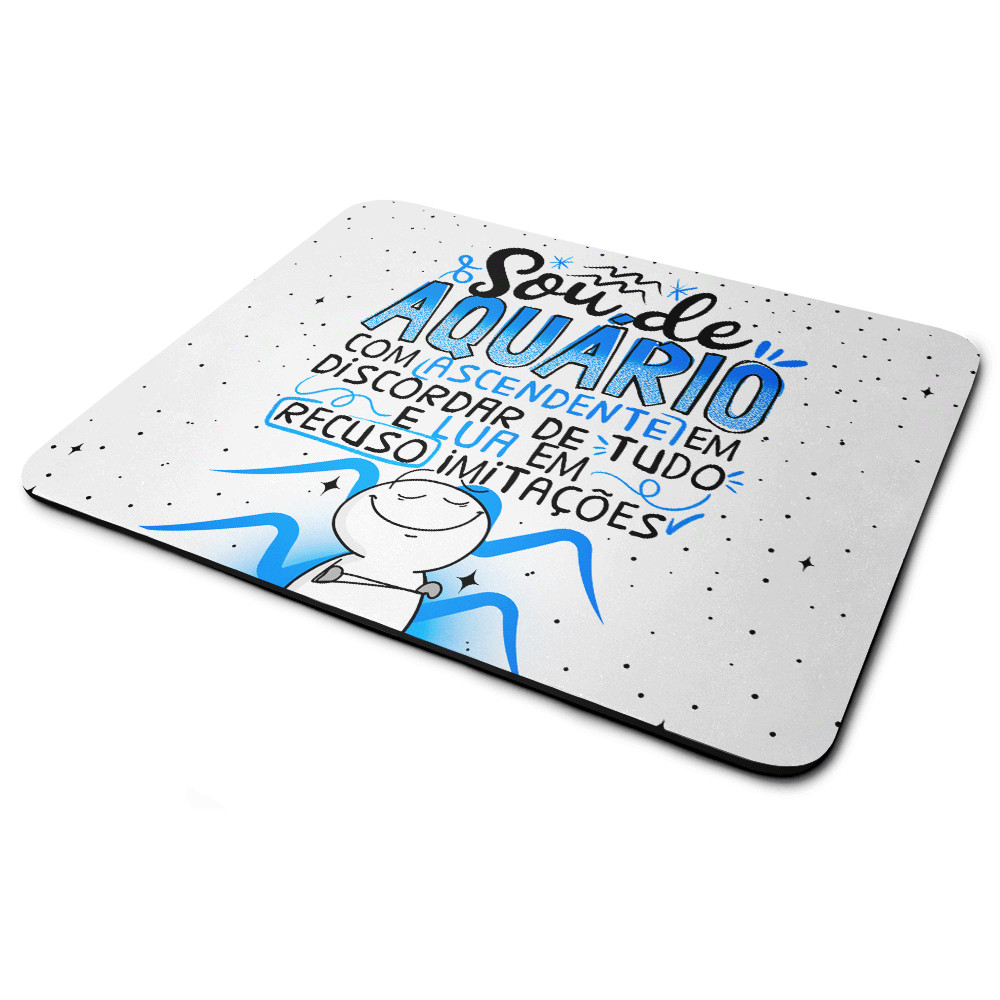 Mouse Pad Funny Signos - Sou de Aquário