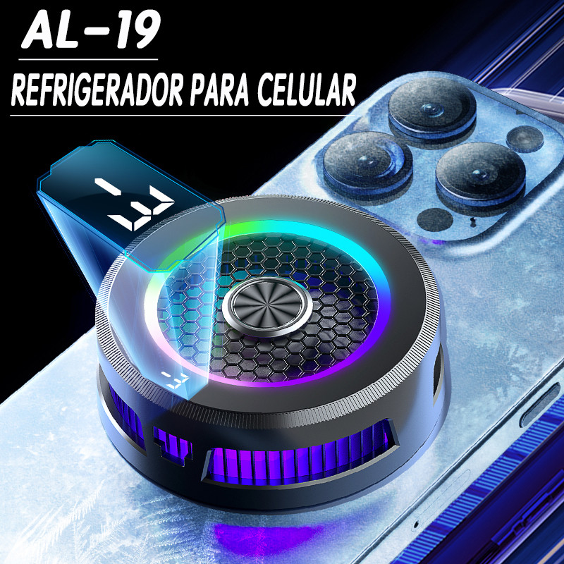 AL-19 Cooler para celular Gamer Ventilador De Telefone RGB Portátil Móvel Leve