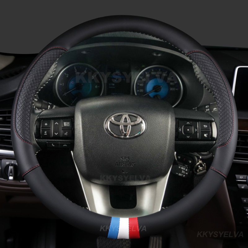 Capa De Couro De Microfibra Para Volante De Carro , Toyota Fortuner 2016-2019 2021 Hilux 2015-2019 2020 2022 , Acessório