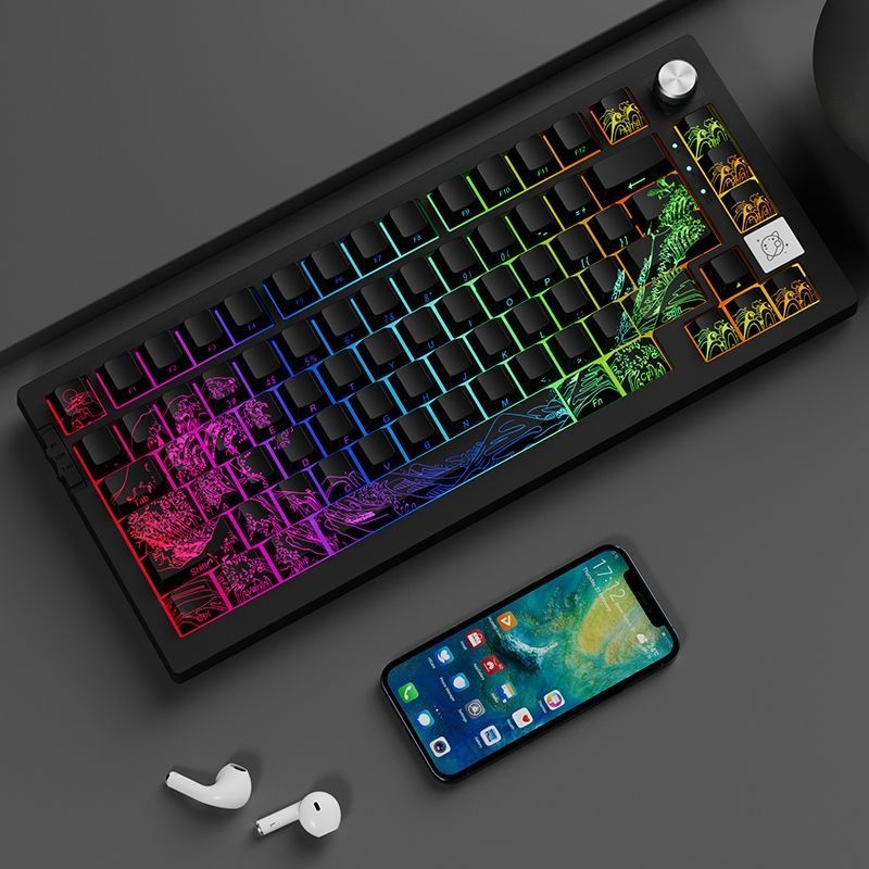 Ukiyoe Series Shine-Through Double-Shot Cereja Profile PBT Keycap 134 Teclas