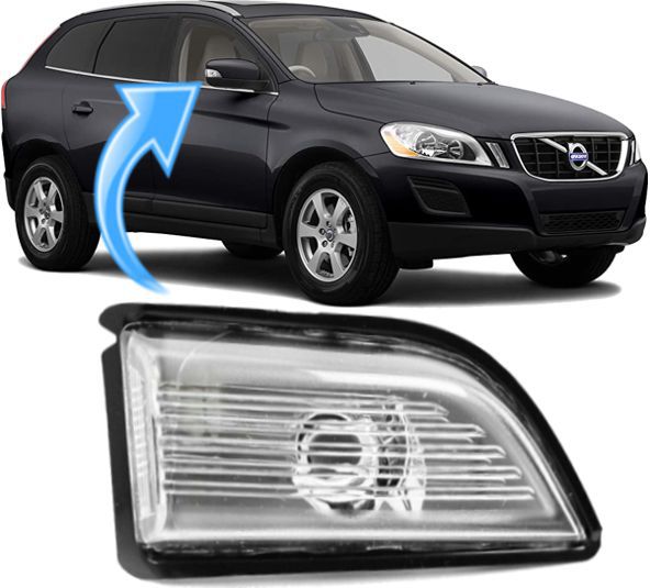 Pisca Seta Retrovisor Volvo Xc60 De 2009 À 2013 - Ld Direito