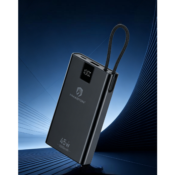 Power Bank 10000mAh 45W com Display Digital e Carregamento Rápido