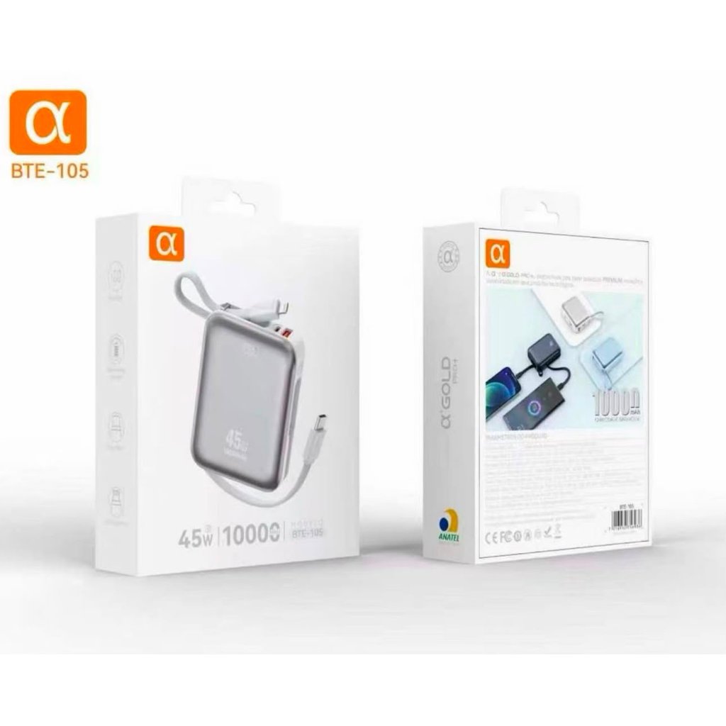Power Bank 10000mah Turbo Carregador Portátil 22.5W/45w BTE-105/BTE-05H