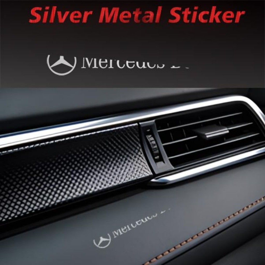 Kit 10 Peças Autocolante Sticker Metal Emblema Automotivo Personalização For Mercedes Benz C200 E250 GLA GLC CLA