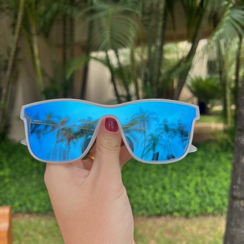 Óculos Esportivo San Martín Ultra Transparente com Azul