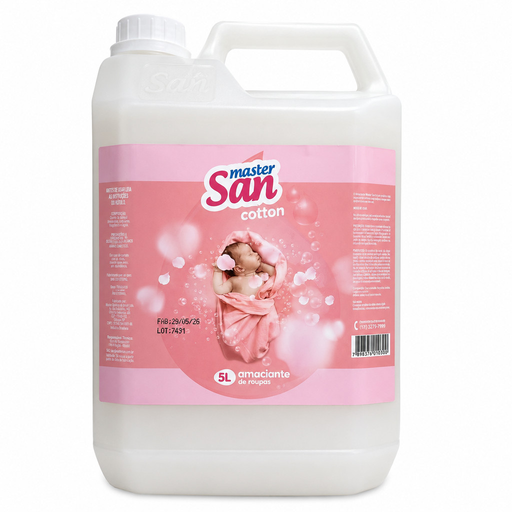 Amaciante de Roupas Cotton 5 Litros Master San