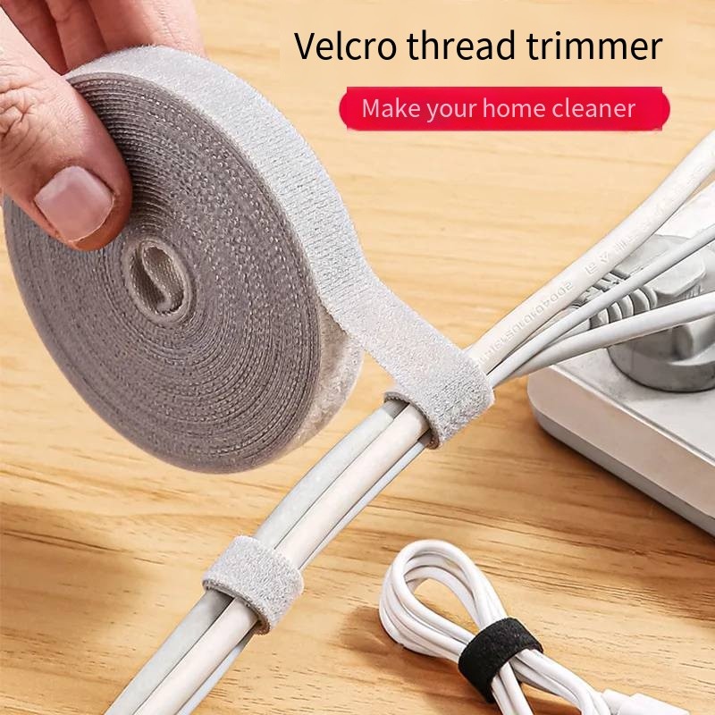 Novo 5M Organizador Fita De Gerenciamento De Cabos Fio Enrolamento Fone De Ouvido Mouse Cabo Laços Protetor Para iPhone