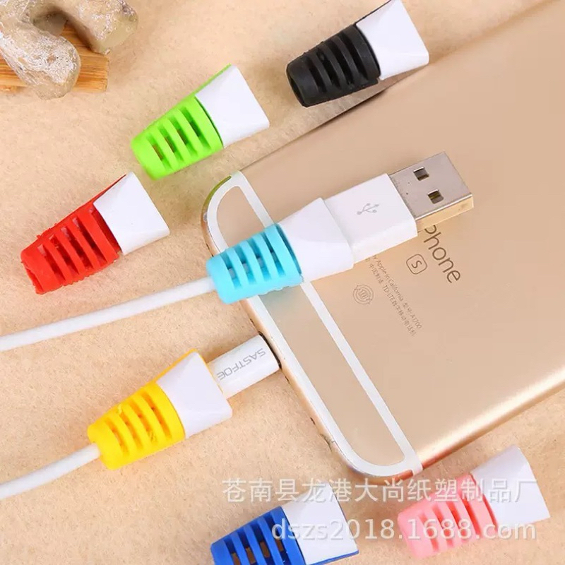 Kit Encaixe lateral persongem Protetor de Cabos Usb,Android,iphone, Mouse e outros