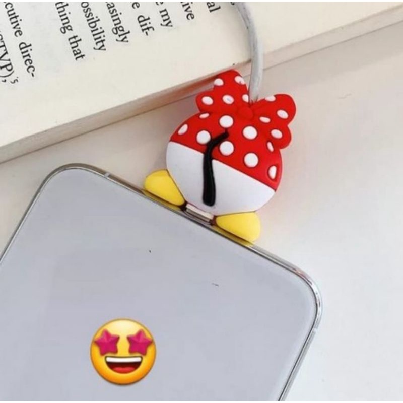Protetor de cabo Minnie Disney para todos os cabos celulares