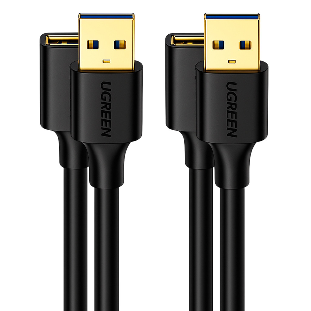 Cabo Extensão Ugreen Usb 3.0 para Usb A Fêmea 5Gbps 1 Metro 2 Unidades
