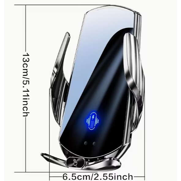 Carregador Sem Fio Para Carro De 15 W Com Suporte Magnético E Cabeça De Carregamento Magnética Com Alinhamento Automátic