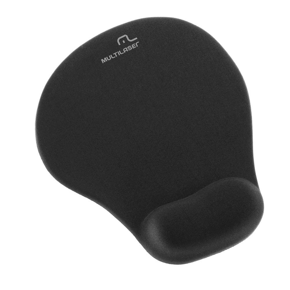 Mouse Pad Multilaser Com Apoio em Gel Pequeno Preto Original Multi