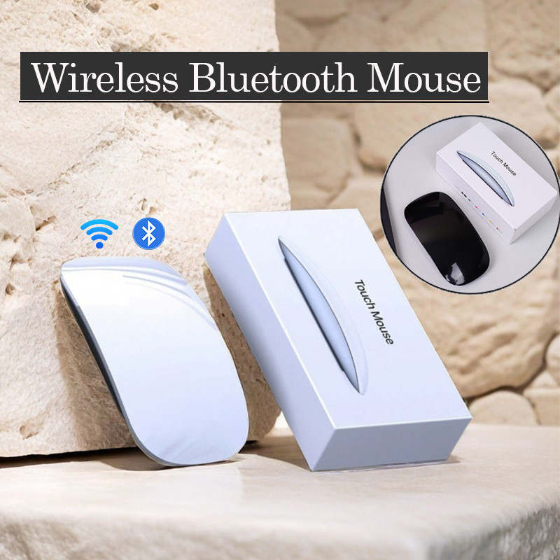 Mouse Sem Fio Bluetooth Para MacBook Design Ergonômico Multi Touch BT