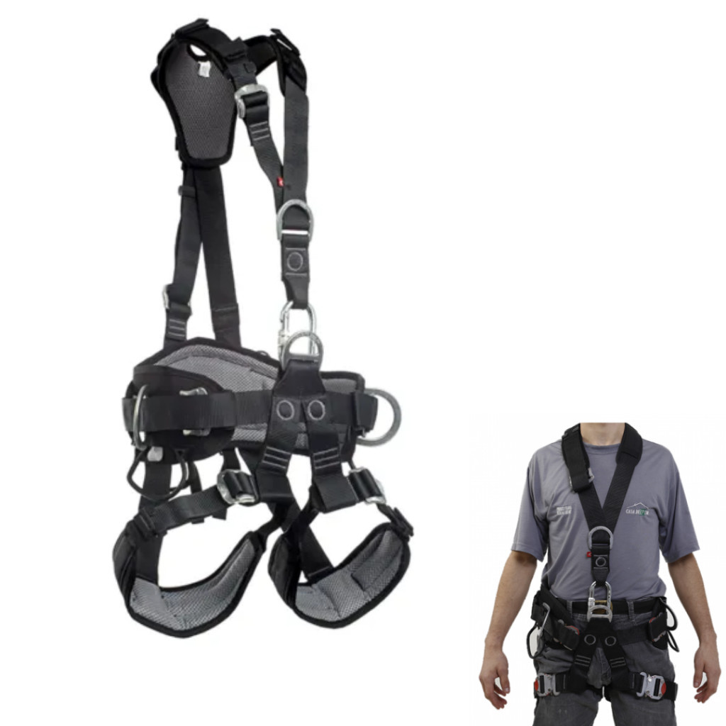 Cinto Paraquedista Torino Ultra Safe Alpinismo Resgate Cintura Ergonômica para Proteção Trabalho em Altura