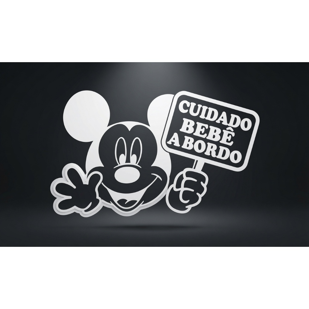 Adesivo Novo Mouse Bebe a bordo Novo Automotivo JNIFJOPANPJIOAF