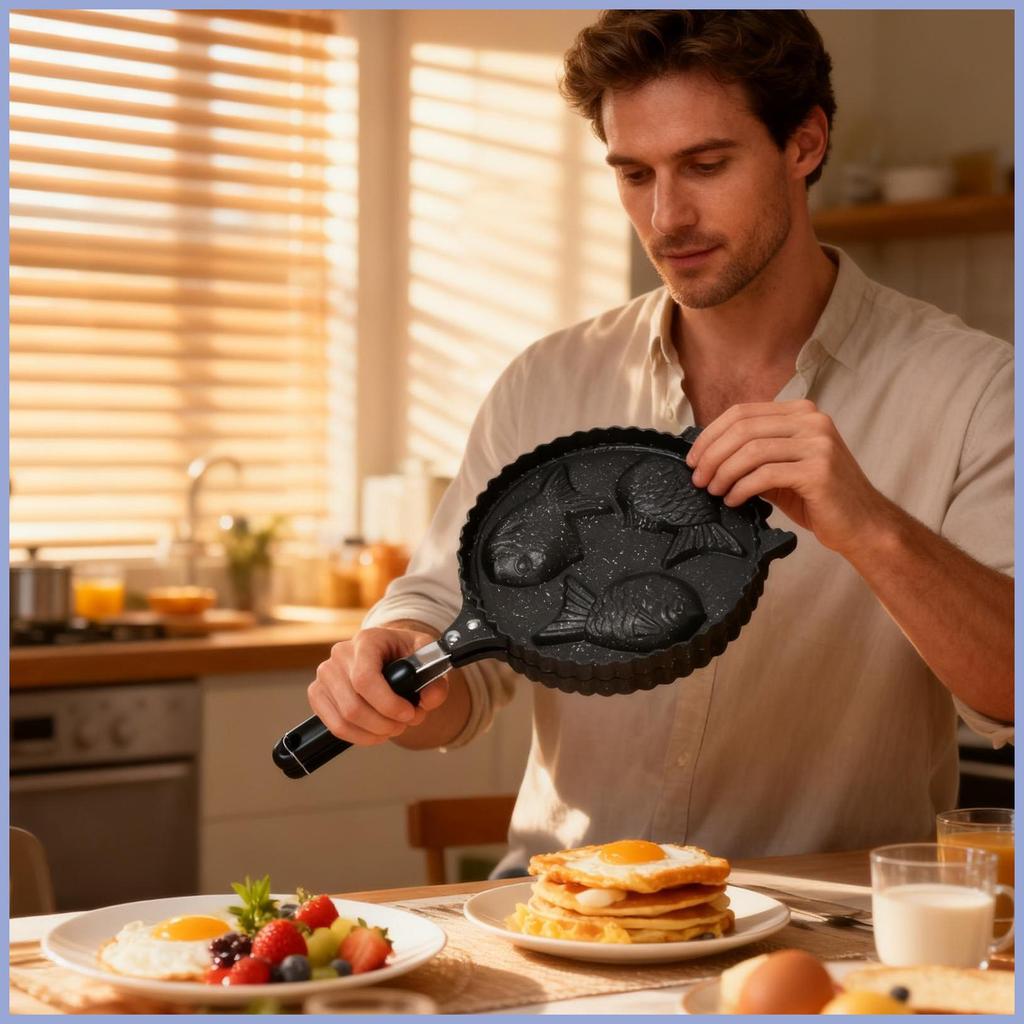 Taiyaki Pan De Alumínio Japonês Lanches Panelas Em Forma De Peixe Bolo Para Catering Caminhão Casa Reunião Mueadybr