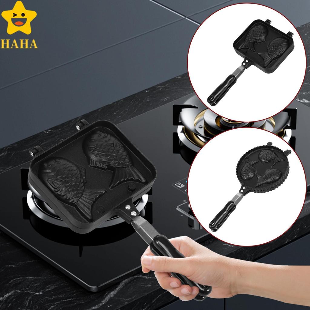 Fabricante Antiaderente De Taiyaki , Liga De Alumínio , Peixe , Waffle , Com 2 Alças Resistentes Ao Calor Para Casa , Sh