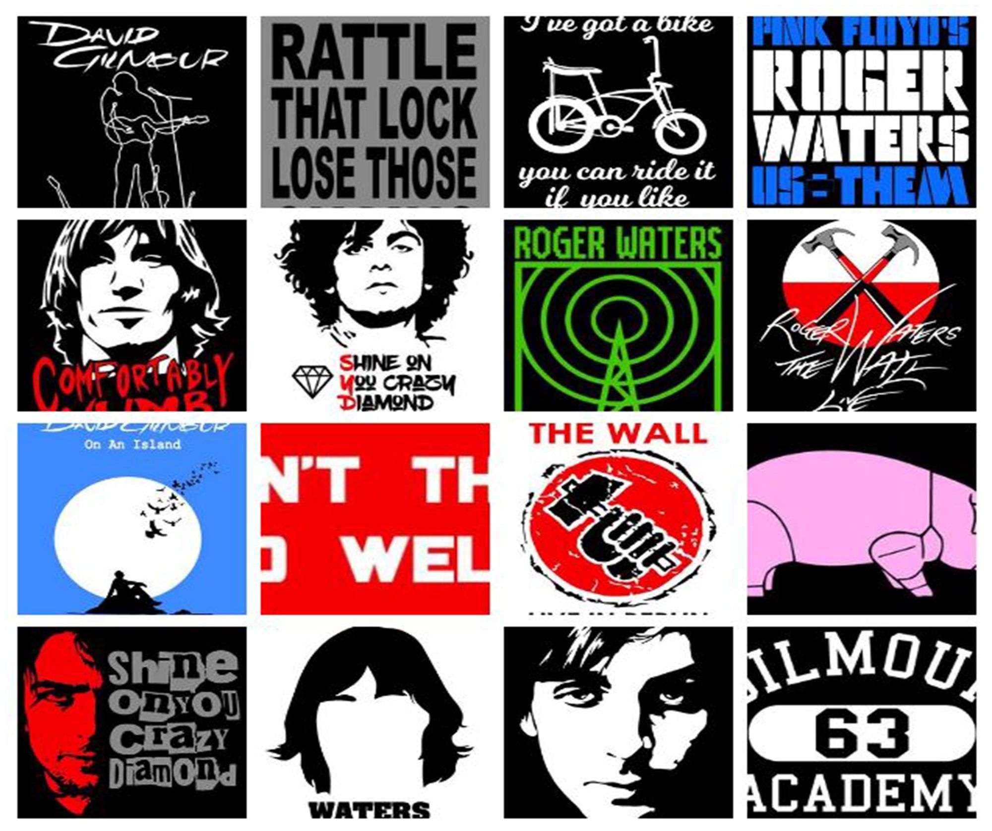 Gilmour Waters Barret 16 Vector Pack SVG EPS DXF PDF STUDIO3 JPG PREVIEWS