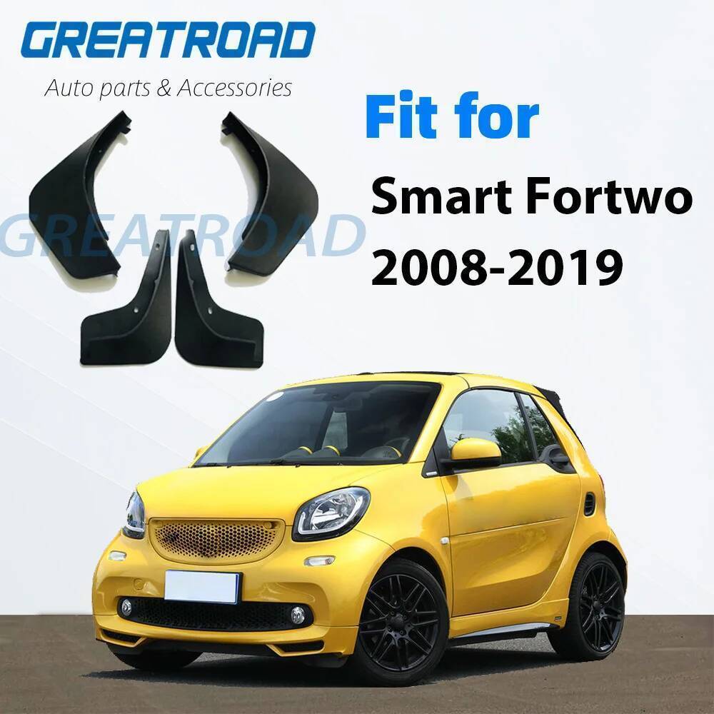 Mudflap Para Smart Fortwo W451 451 W453 453 2008 ~ 2019 Fender Lama Guarda Flaps-Lamas Acessórios 2009 2010 2011 2015 20