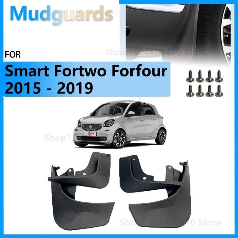 ABS 4x Guarda-Lamas Para Smart Fortwo C 453 Forfour A 453 2015-2019 Acessórios Mudflaps Respingo Guardas Fender 2018 201