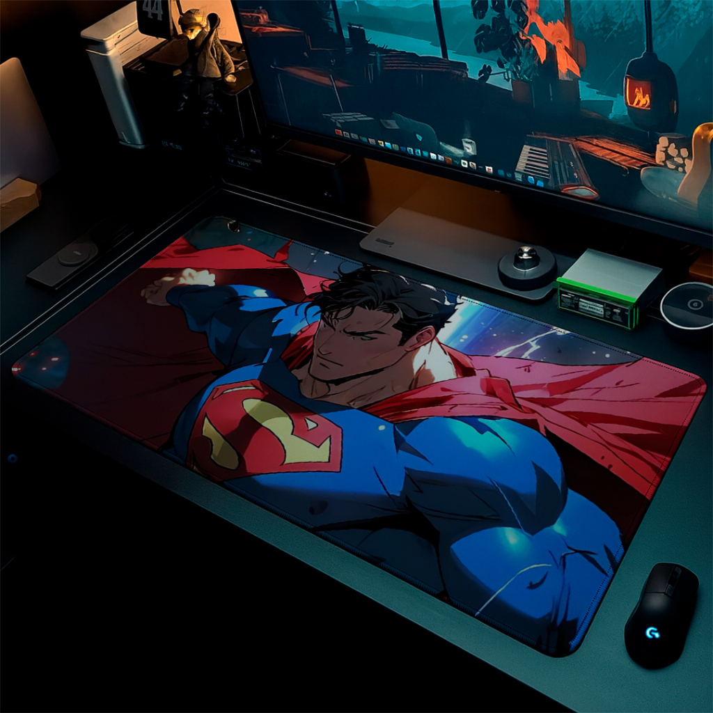 MousePad Gamer Speed Antiderrapante Com Bordas Costuradas Liso Sem Relevos Com Perssonalização De Heroi Premium
