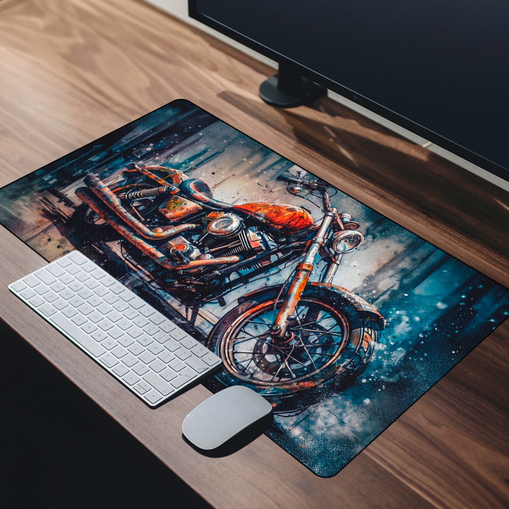 Mouse Pad Gamer Speed Extra Grande Premium  65X32cm Tema Motos