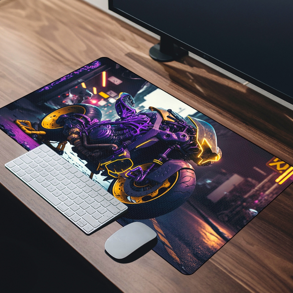 Mouse Pad Gamer Speed Extra Grande Premium  60x35cm Tema Motos