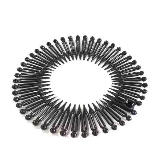 KIT 2 a 6 Unidades Tiara Bell Com Bolinha Preta Para Cabelo Grampo Pente Faixa Flexível Unisex Pronta Entrega
