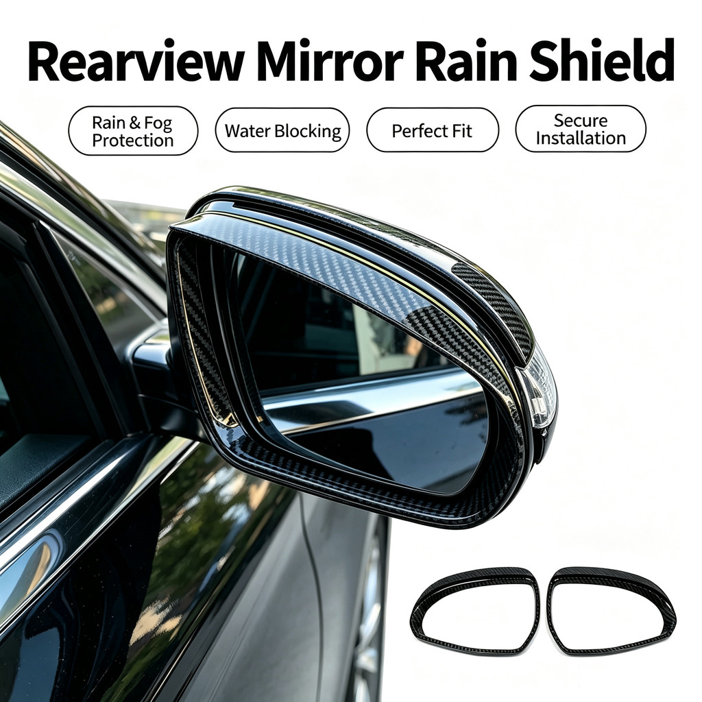 Para Mercedes Benz Bces Classe W247 W205 W213 W222 GLC X253 GLB X247 GLA H247 Espelho Retrovisor Chuva Escudo Guarnição