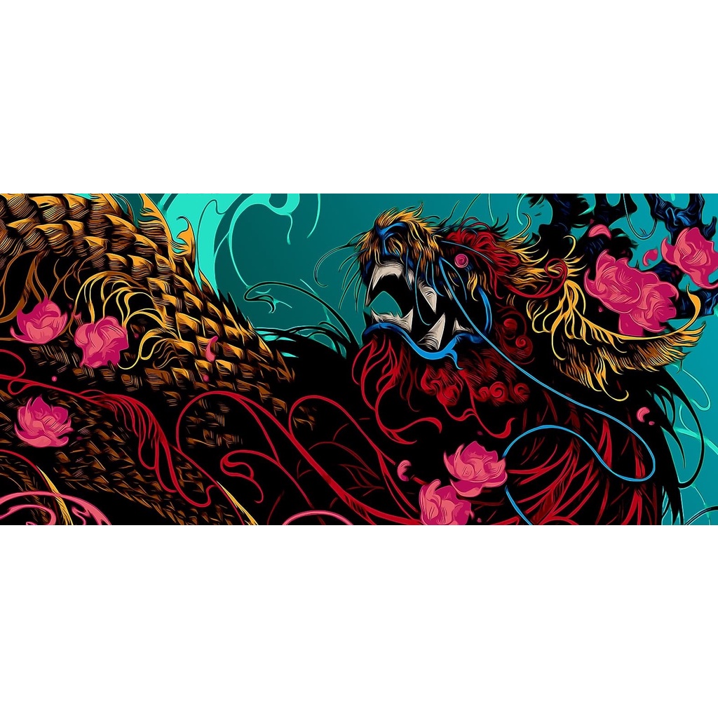 Mouse pad Gamer Amoled Dragon Art  (58 cm x 30 cm)