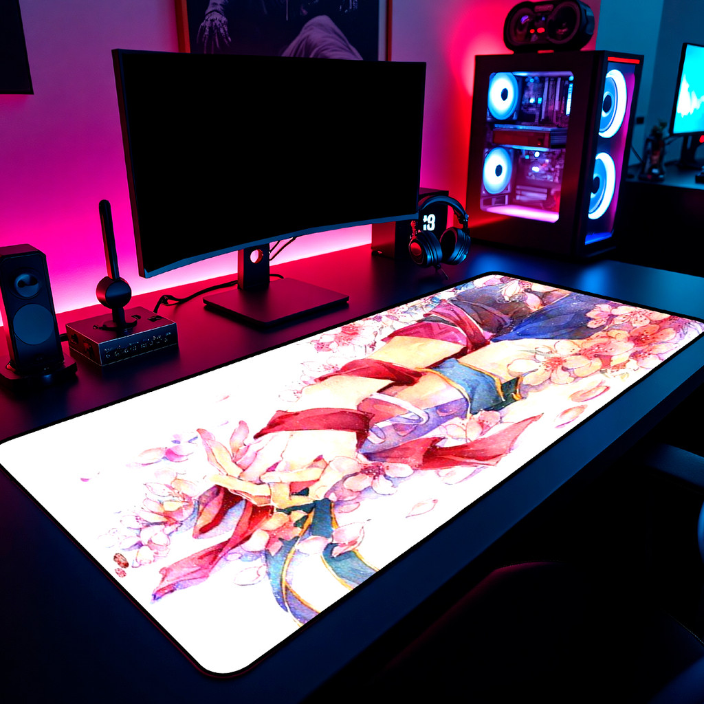 Mouse Pad Gamer Mo Dao Zu Shi Wangxian Art 65x30cm 80x40cm 90x50cm 120x60cm Borda Costurada