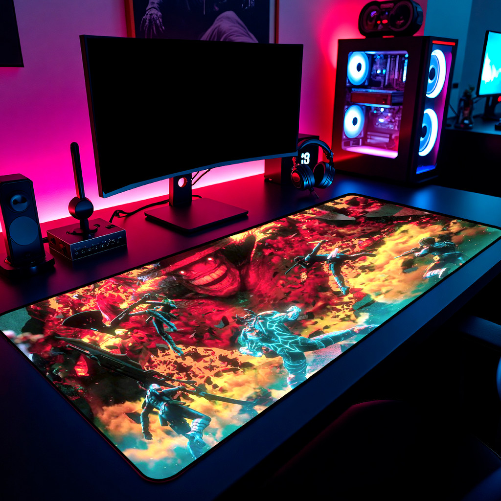 Mouse Pad Gamer Kaiju No 8 Anime Art 65x30cm 80x40cm 90x50cm 120x60cm Borda Costurada