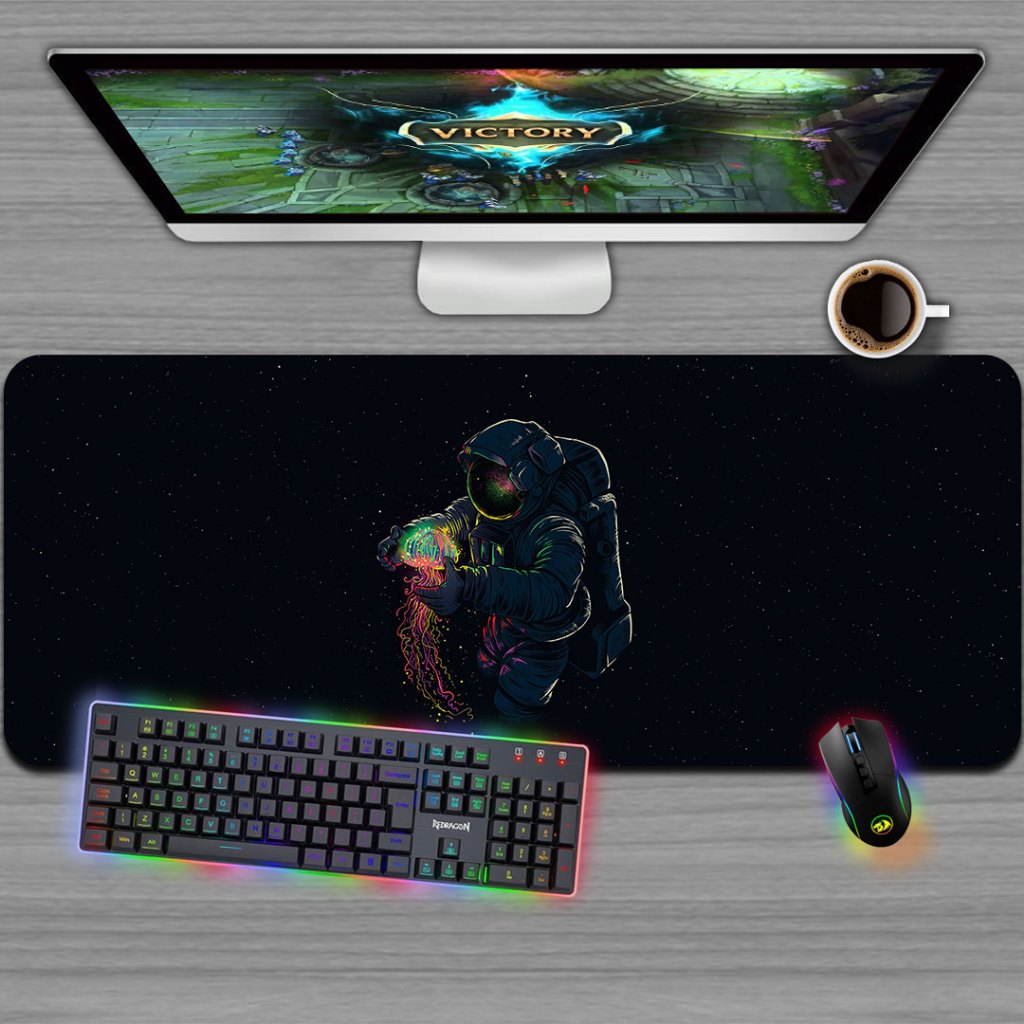 Mousepad Gamer, Tamanhos variados - ART ASTRONAUTA COLOR