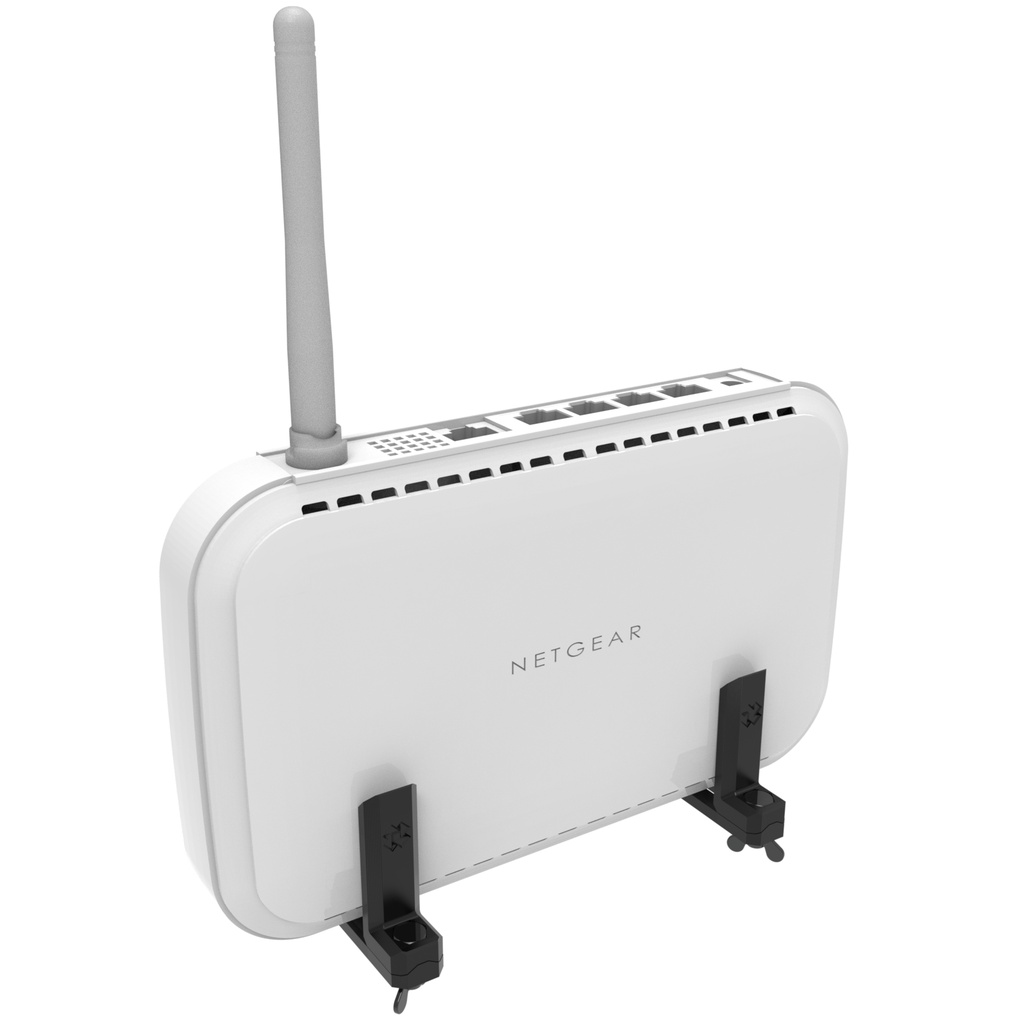 Suporte De Parede Vertical Para Roteador Modem Ajustavel - Preto