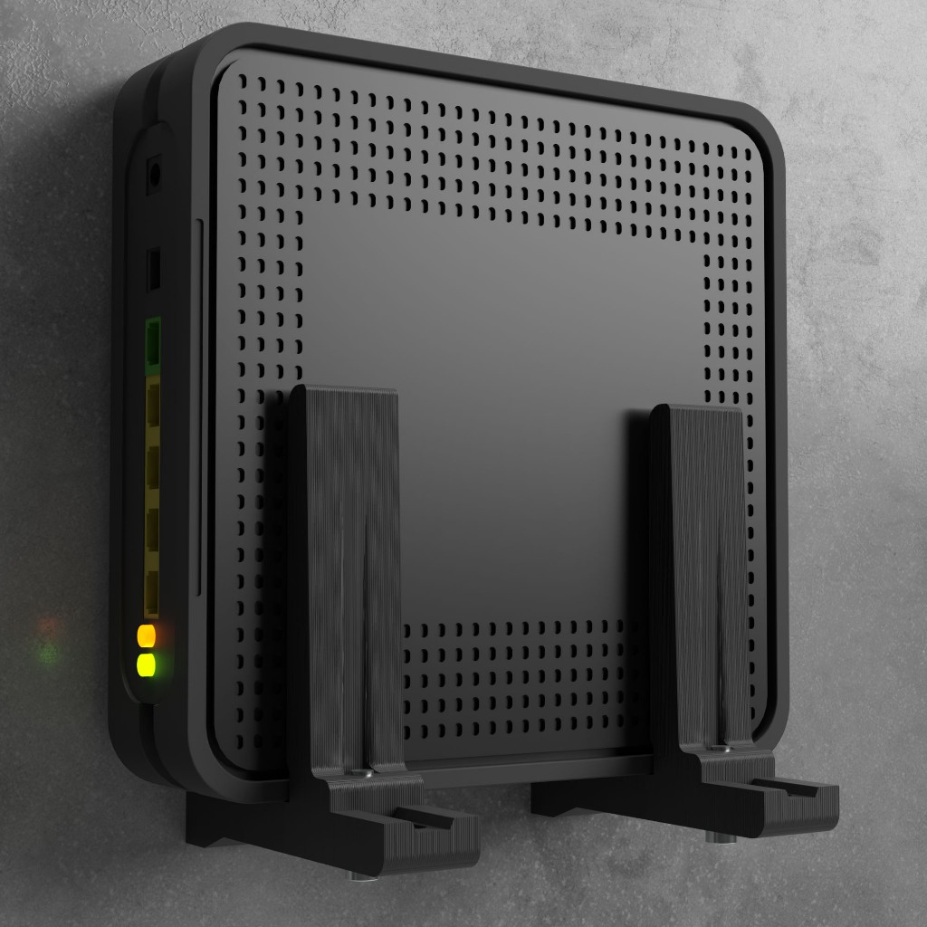 Suporte Parede Vertical Compatível Roteador Modem Ajustável para organização e desempenho do modem