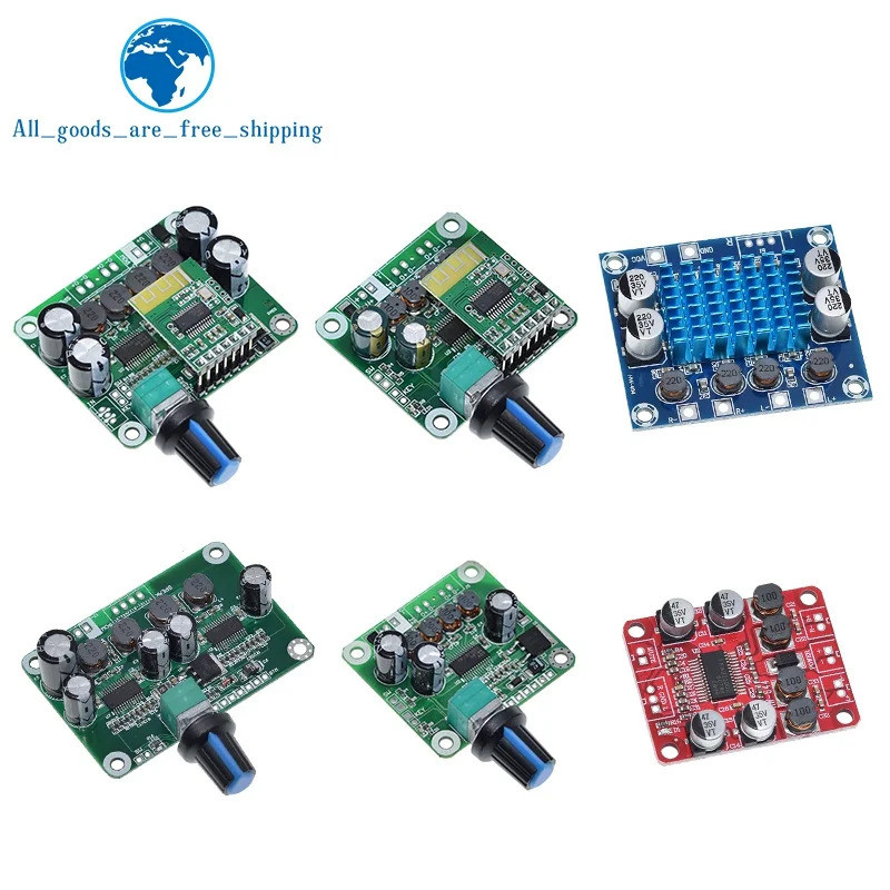Módulo Amplificador de Áudio Digital Estéreo de Canal Duplo Bluetooth 4.2 TPA3110 15W 30W X 2 para Carro e Caixa de Som