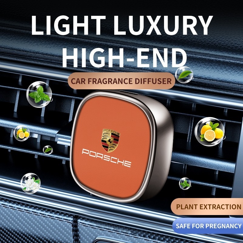 Porsche Crest Logo Clipe De Fragrância De Ventilação De Ar Do Carro Sólido Ambientador De Auto Aircon Vent Aroma Decor L
